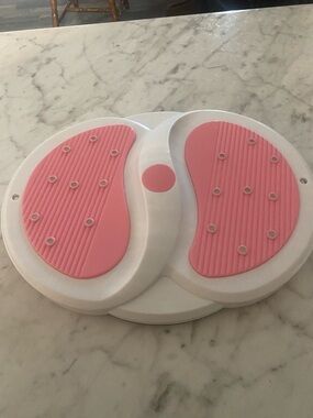 Pink & White Twist Stool Foot TWIST BOARD - Non-Branded Balance Twister